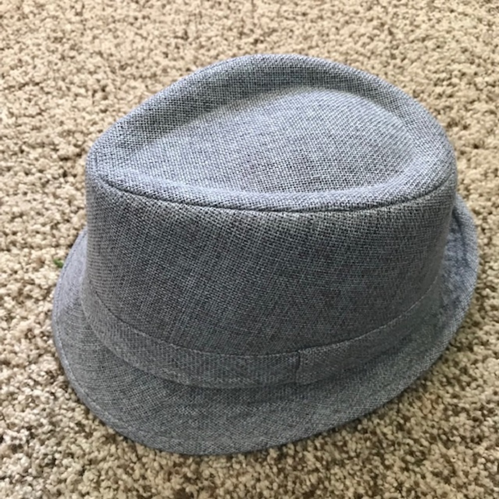 Grey fedora hat worn once